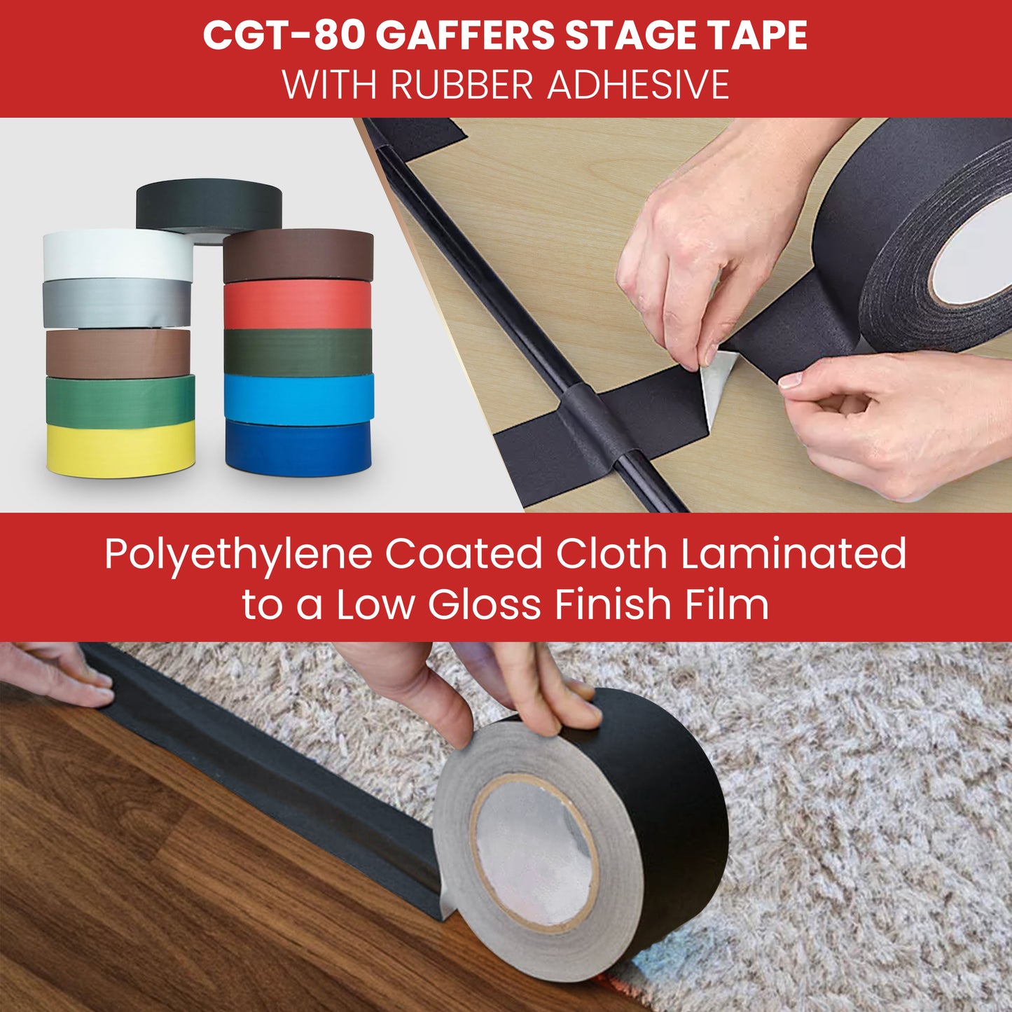 Gaffers Tape with Rubber Adhesive
