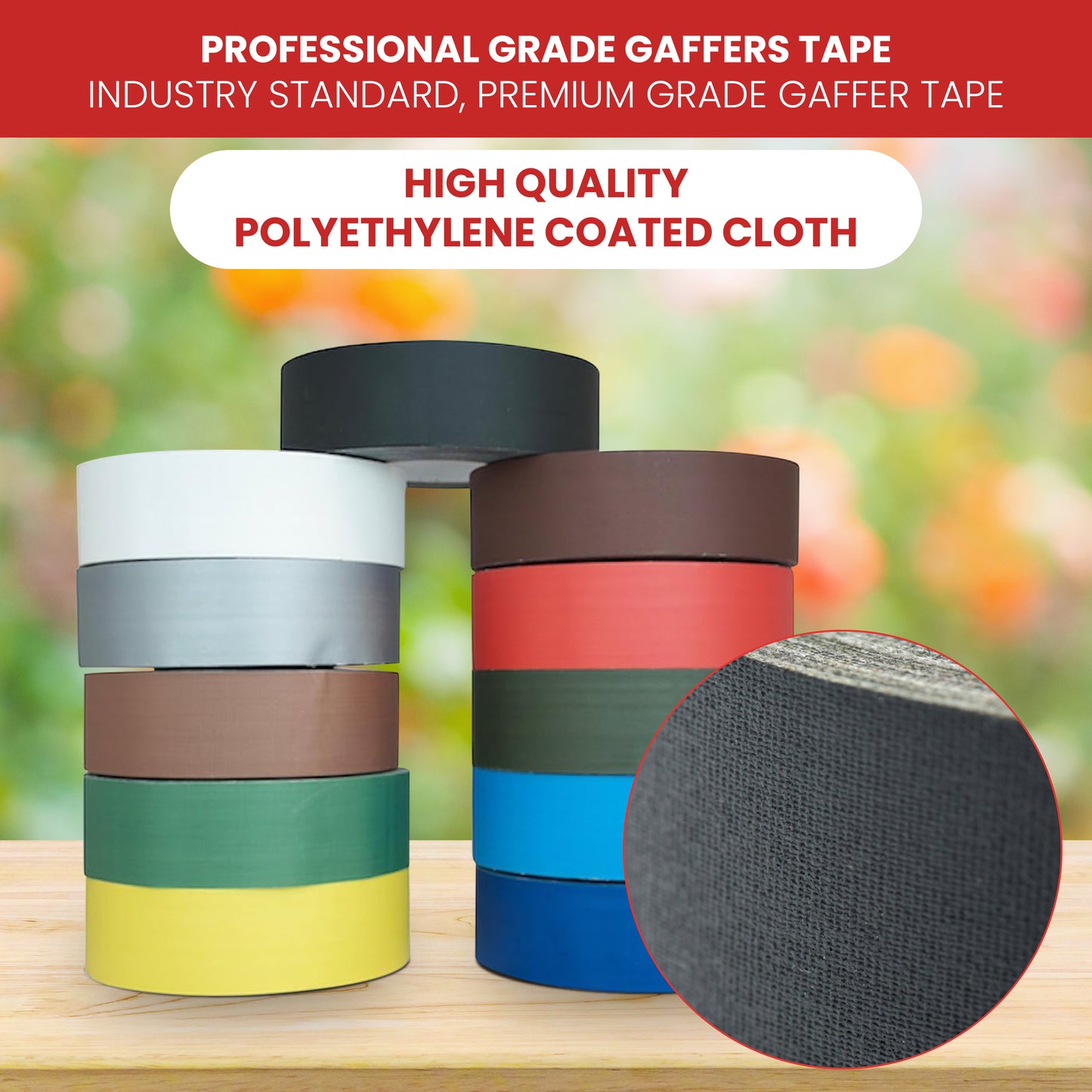 Gaffers Tape with Rubber Adhesive
