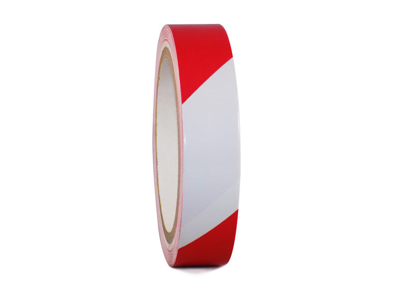 warning tape red and white