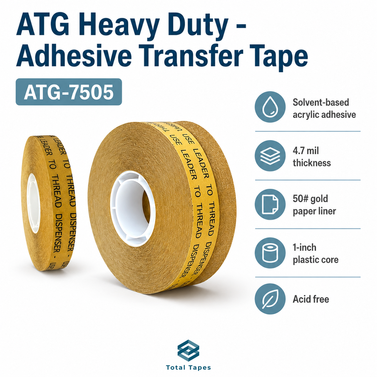 ATG-7505 heavy-duty transfer tape feature graphic
