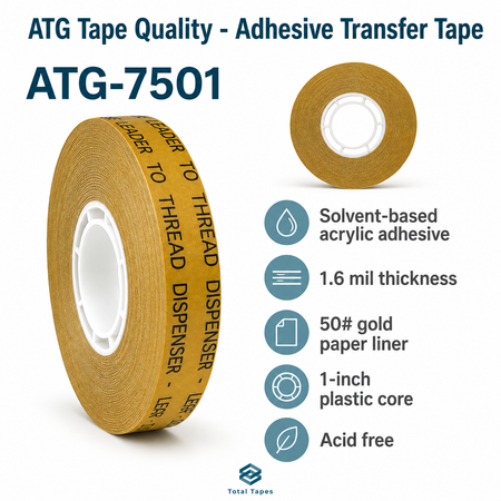 ATG-7501 adhesive transfer tape material and specification graphic