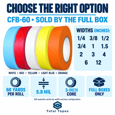 CFB-60 full-box sizes and colors — Total Tapes