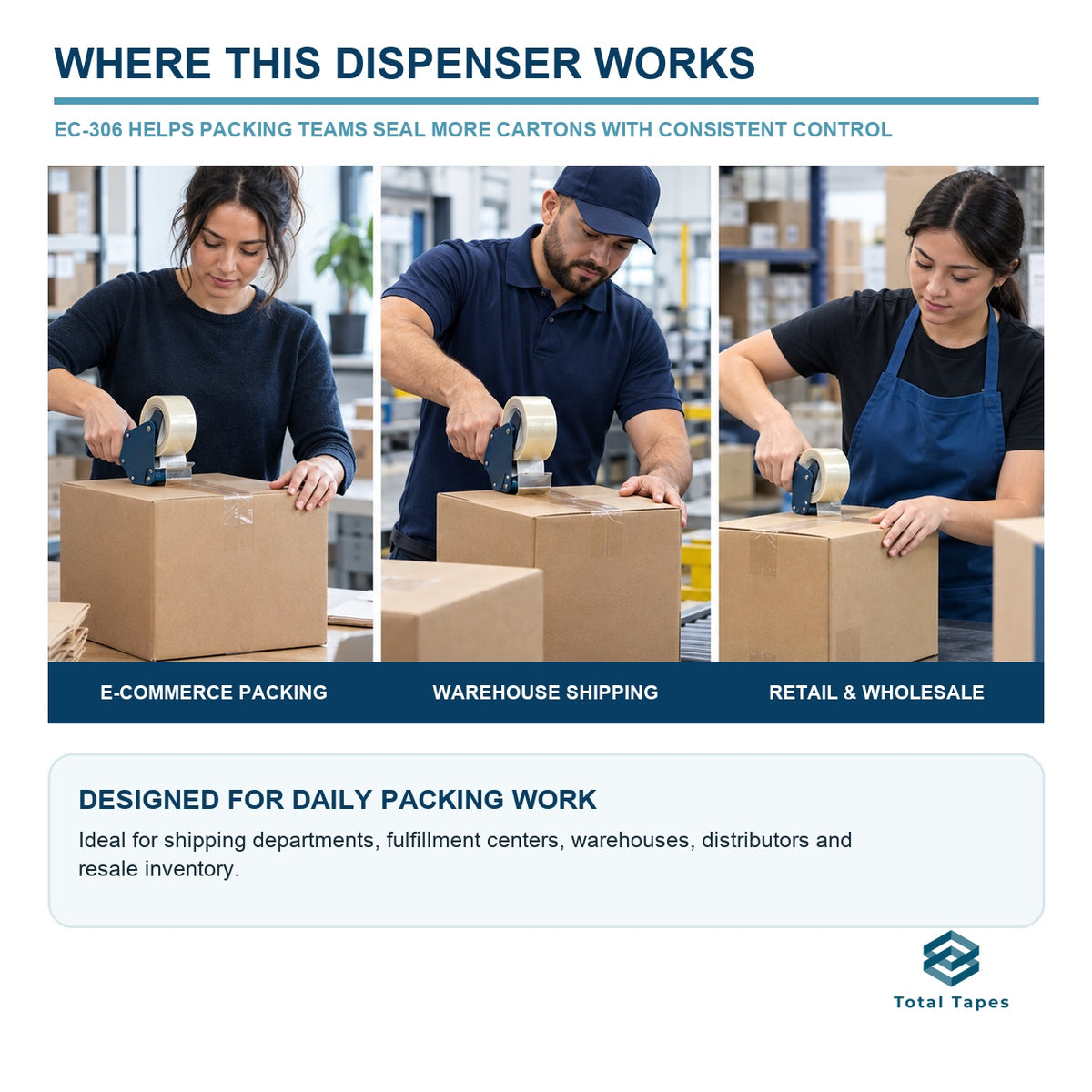 EC-306 application graphic illustrating carton packing