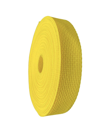 yellow webbing strap